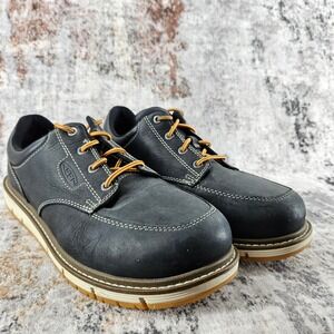 Keen Utility San Jose Oxford Black Leather Aluminum Toe Work Shoes Men 10EE Wide